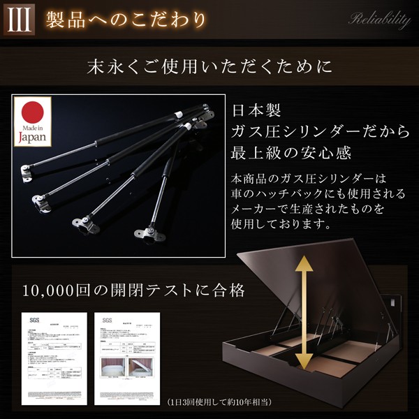 2023国産 ベッドフレーム モダンライト大型跳ね上げ収納ベッド 薄型プレミアムボンネルコイルマッの通販はau PAY マーケット - シャイニングストア| 収納ベッド クイーン マットレス付き 組立設置付 新作大特価
