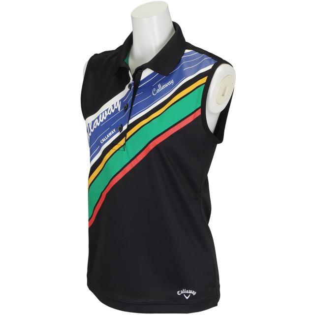 キャロウェイゴルフ Callaway Golf Cwプリント肌ドライ ノースリーブポロシャツ レディスの通販はau Pay マーケット Gdoゴルフショップ Au Pay マーケット店 商品ロットナンバー