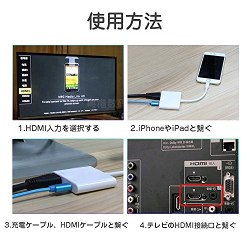 Lightning Digital Avアダプタ 4kテレビ対応 Hdmi変換アダプタ Iphone