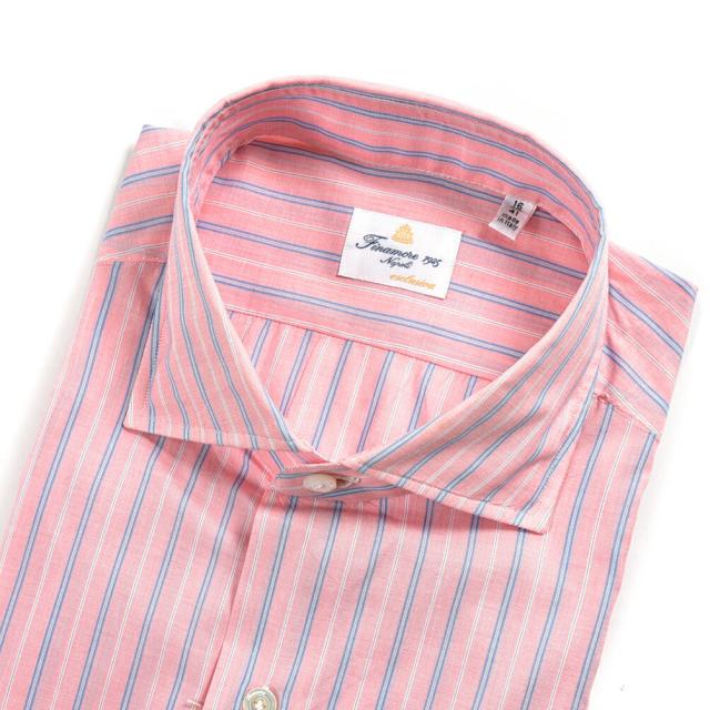 50 Off 30 Off フィナモレ Finamore Esclusiva ワイドカラー ドレスシャツ ワイシャツ 春夏
