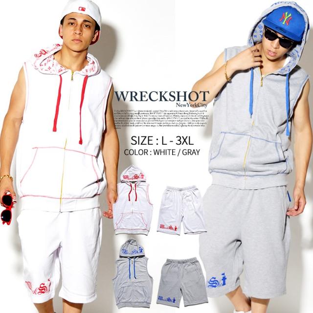 セール スウェット セットアップ メンズ 大きいサイズ 半袖 夏 上下