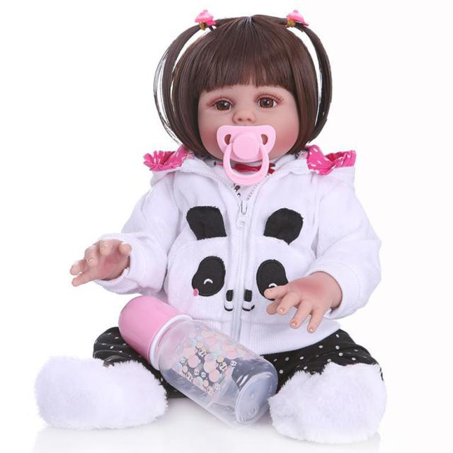 ポイント10倍 おしゃぶりと哺乳瓶付き48センチシミュレーション新生児女の子の赤ちゃんのおもちゃソフトで安全なシリコンビニールプレイハウスグッズ子 初回限定 Www Iacymperu Org