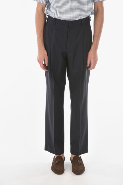 VALENTINO バレンチノ Blue パンツ VV3RBG0570J598 メンズ DOUBLE-PLEATED WIDE LEG PANTS 【関税・送料無料】【ラッピング無料】 dk