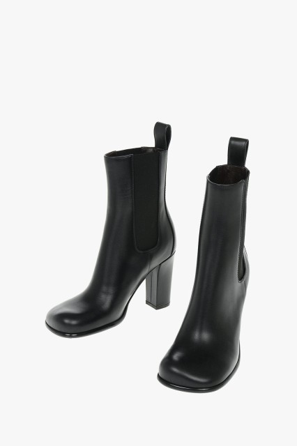 BOTTEGA VENETA ボッテガ ヴェネタ Black ブーツ 677271/V1AY01000 レディース LEATHER STORM PULL ON BOOTIES 9CM 【関税・送料無料】【