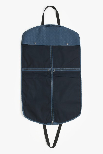 BOTTEGA VENETA ボッテガ ヴェネタ Blue ファッション小物 445424VAYE3 3960 メンズ BRAIDED LEATHER AND CANVAS TRAVEL GARMENT COVER