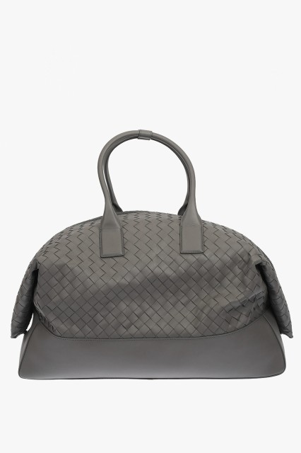 BOTTEGA VENETA ボッテガ ヴェネタ Gray バッグ 600938VCPQ2 1446 メンズ BRAIDED SOFT LEATHER WEEKENDER BAG 【関税・送料無料】【ラッ