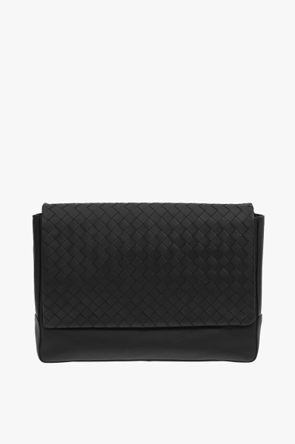 BOTTEGA VENETA ボッテガ ヴェネタ Black バッグ 609419VCPQ1 8984 メンズ BRAIDED LEATHER CROSSBODY BAG WITH MAGNETIC FASTENING 【関