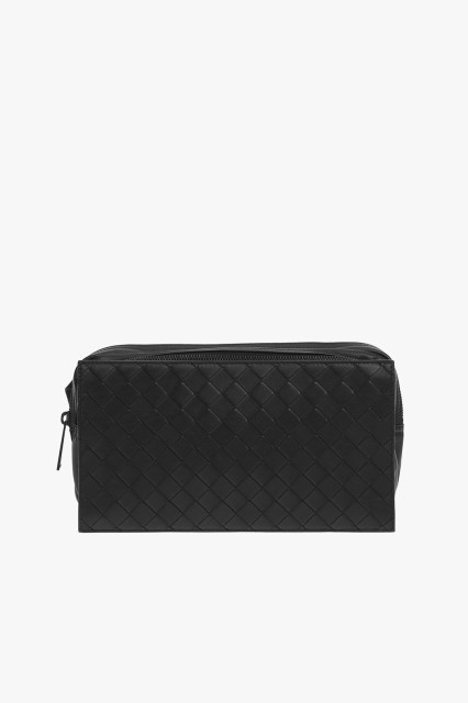 BOTTEGA VENETA ボッテガ ヴェネタ Black バックパック 609853VCQH1 8984 メンズ BRAIDED SOFT LEATHER BELT BAG WITH EXTERNAL POCKET