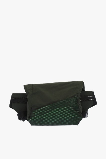 BOTTEGA VENETA ボッテガ ヴェネタ バックパック 574353VBOU1 3343 メンズ MESH DETAIL GREEN PAPER NYLON BELTBAG 【関税・送料無料】【