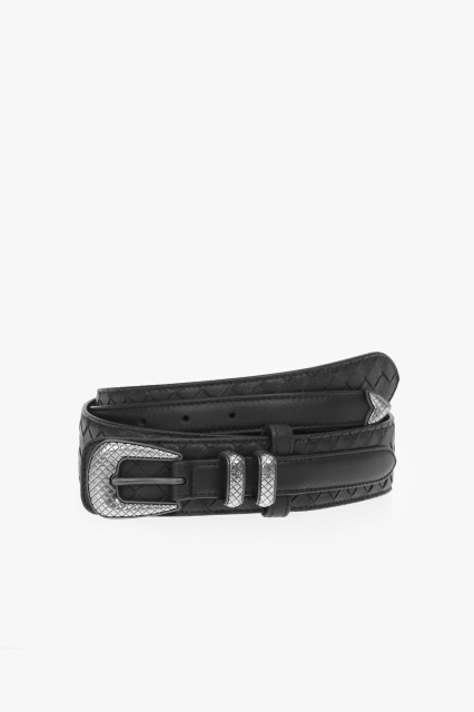 BOTTEGA VENETA ボッテガ ヴェネタ Black ベルト 509419VO0AS 1000 メンズ WOVEN NAPPA BELT 【関税・送料無料】【ラッピング無料】 dk