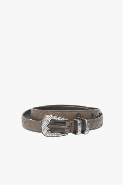 BOTTEGA VENETA ボッテガ ヴェネタ Brown ベルト 510298VO0A8 2905 メンズ EMBOSSED BUCKLE WOVEN NAPPA BELT 【関税・送料無料】【ラッ