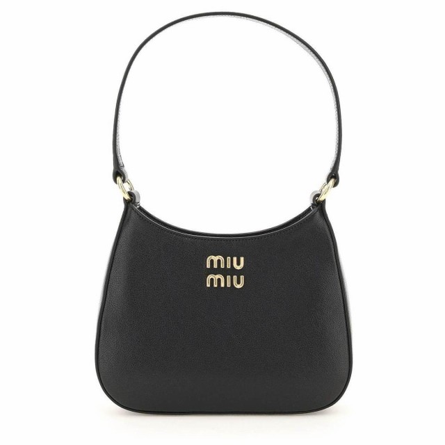 MIU MIU ミュウ ミュウ Nero Miu miu madras leather hobo bag バッグ レディース 秋冬2022 5BC105 V OOO 2AJB 【関税・送料無料】【ラッ