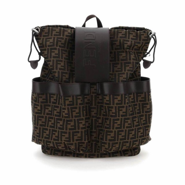 FENDI フェンディ Marrone Fendi ff jacquard fabric backpack バックパック メンズ 秋冬2022 7VZ056 AG0M 【関税・送料無料】【ラッピン