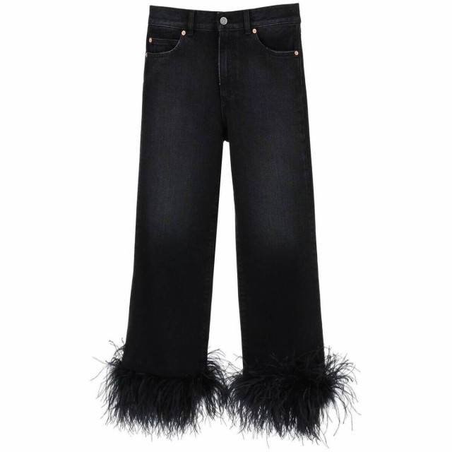 VALENTINO バレンチノ Nero Valentino straight jeans with feathers デニム レディース 秋冬2022 1B3DD14C79W 【関税・送料無料】【ラッ