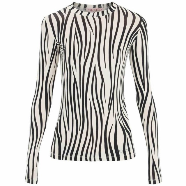 VALENTINO バレンチノ Colori misti Valentino zebra print viscose top トップス レディース 秋冬2022 1B3MG19B7FE 【関税・送料無料】