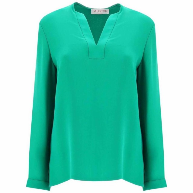 VALENTINO バレンチノ Verde Valentino silk blouse トップス レディース 秋冬2022 1B3AE7771MM 【関税・送料無料】【ラッピング無料】 i