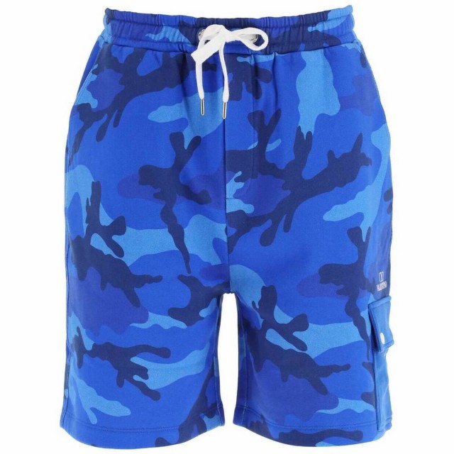 VALENTINO バレンチノ Blu Valentino camouflage sweatshorts ショーツ メンズ 秋冬2022 1V3MD03L8M6 【関税・送料無料】【ラッピング無