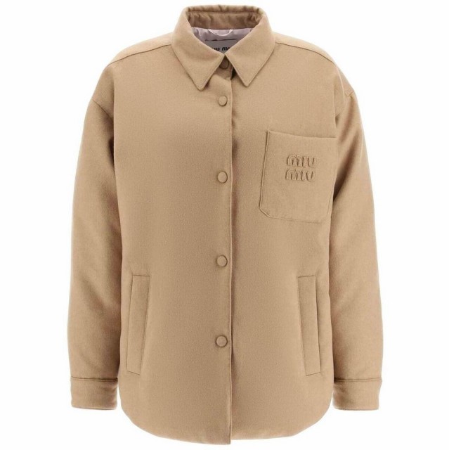 MIU MIU ミュウ ミュウ Marrone Miu miu camel down jacket ジャケット レディース 秋冬2022 ML855 11GM 【関税・送料無料】【ラッピング