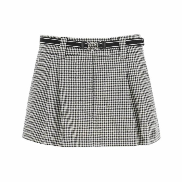 MIU MIU ミュウ ミュウ Colori misti Miu miu houndstooth mini skirt with belt スカート レディース 秋冬2022 MG1801 11KP 【関税・送