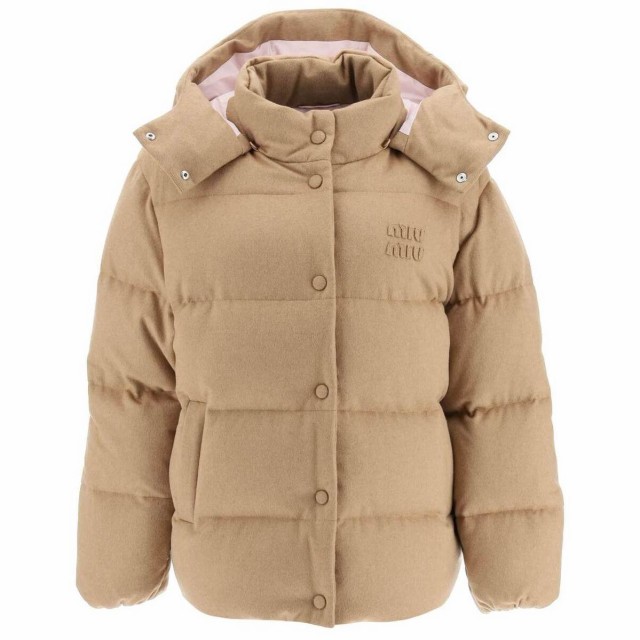 MIU MIU ミュウ ミュウ Marrone Miu miu camel down jacket ジャケット レディース 秋冬2022 ML857 11GM 【関税・送料無料】【ラッピング