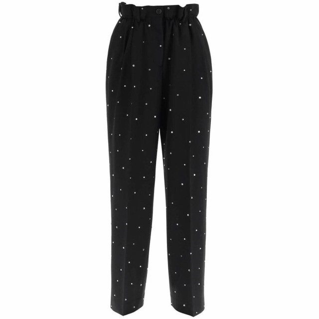 MIU MIU ミュウ ミュウ Nero Miu miu diamante trousers in grain de poudre パンツ レディース 秋冬2022 MP1600 1TGV 【関税・送料無料