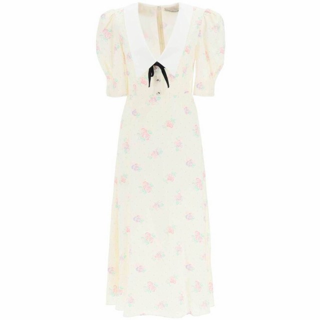 ALESSANDRA RICH アレッサンドラ リッチ Colori misti Alessandra rich long dress in rose print jacquard silk ドレス レディース 秋冬