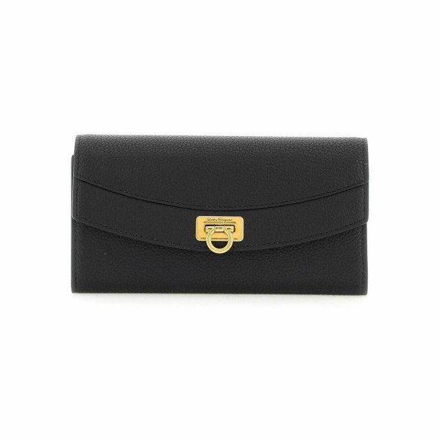 SALVATORE FERRAGAMO サルヴァトーレ フェラガモ Nero Salvatore ferragamo gancini continental wallet 財布 レディース 秋冬2022 22002