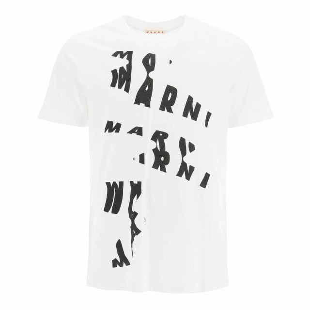 MARNI マルニ Bianco Marni scanned logo t-shirt Tシャツ メンズ 秋冬2022 HUMU0198P8USCT89 【関税・送料無料】【ラッピング無料】 ik