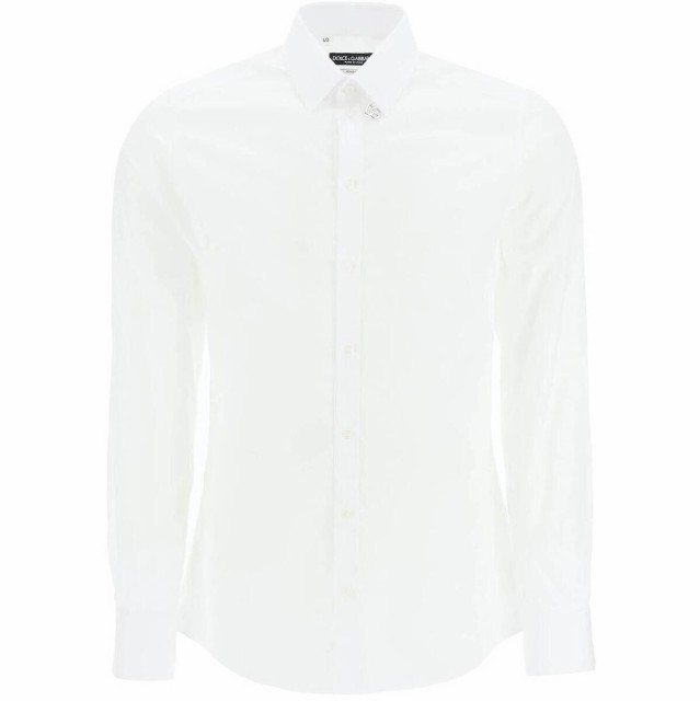 DOLCE＆GABBANA ドルチェ＆ガッバーナ Bianco Dolce ＆ gabbana cotton shirt with dg application シャツ メンズ 秋冬2022 G5EJ0T GF114