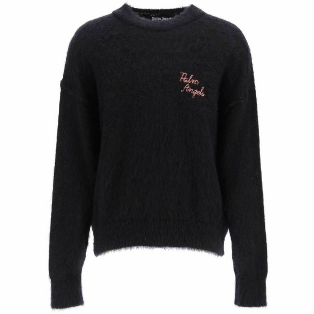 PALM ANGELS パーム エンジェルス Nero Palm angels the palm wool and mohair sweater トレーナー メンズ 秋冬2022 PMHE007F22KNI002 【