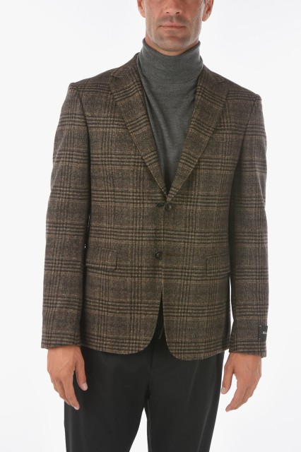 ERMENEGILDO ZEGNA エルメネジルド ゼニア Fantasia a quadri, Marrone ジャケット 1G9AG0 254734 8 メンズ ZZEGNA WOOL 2-BUTTON BLAZER