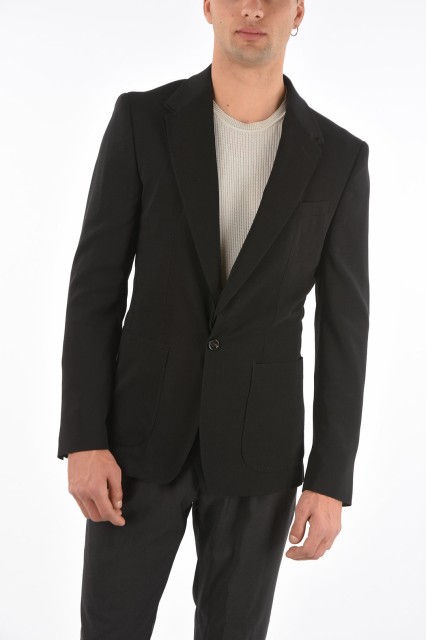 DOLCE＆GABBANA ドルチェ＆ガッバーナ Black ジャケット G2PK8TFU2MMN0000 メンズ DOUBLE COLLAR WOOL BLAZER 【関税・送料無料】【ラッ