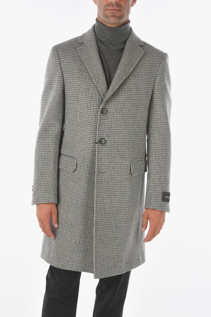 ERMENEGILDO ZEGNA エルメネジルド ゼニア Gray コート 4DSEG0 289772 N メンズ ZZEGNA HOUNDSTOOTH PATTERNED CHESTERFIELD COAT 【関税