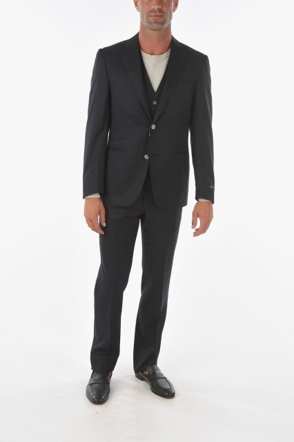 CORNELIANI コルネリアーニ Blue スーツ 738064 4117122 007 メンズ 3-PIECE CERIM.LEADER EXTRAFINE VIRGIN WOOL SUIT 【関税・送料無料