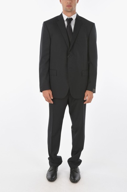 CORNELIANI コルネリアーニ Black スーツ 797222-7117253-020 メンズ BIRDS EYE ACADEMY VIRGIN WOOL SUIT 【関税・送料無料】【ラッピン