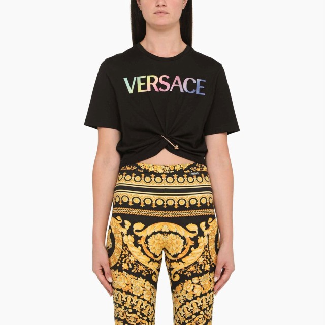 VERSACE ヴェルサーチ Black トップス レディース 秋冬2022 10041621A04550/L_VERSA-2B070 【関税・送料無料】【ラッピング無料】 ff