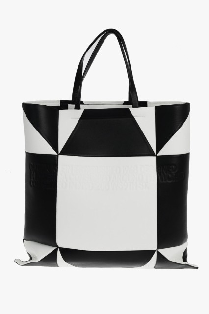 CALVIN KLEIN カルバンクライン Black ＆ White バッグ 83WLBA55T025P912 レディース 205W39NYC TWO TONE LEATHER MAXI TOTE BAG 【関税