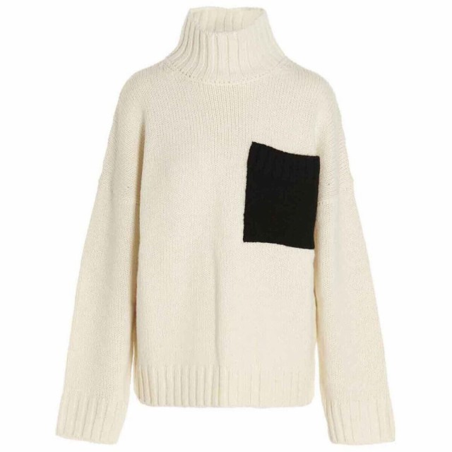 J.W. ANDERSON ジェイ ダブリュー アンダーソン White/Black Turtleneck sweater ニットウェア レディース 秋冬2022 KW0508YN0144022 【