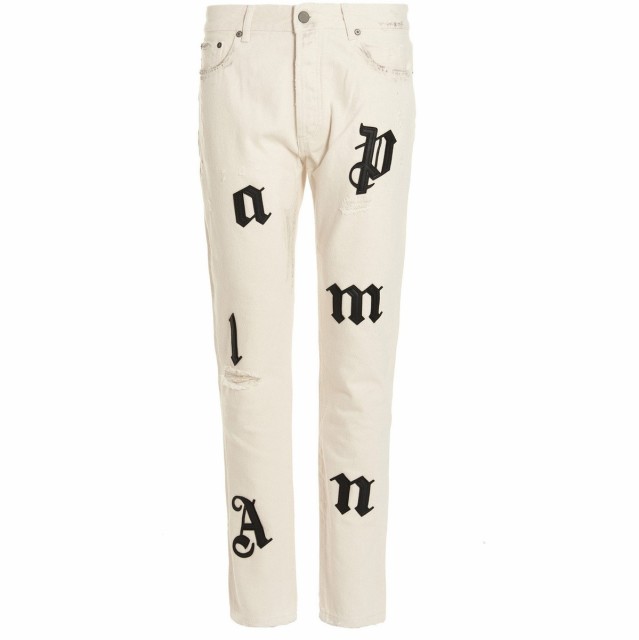 PALM ANGELS パーム エンジェルス White Patches' jeans デニム メンズ