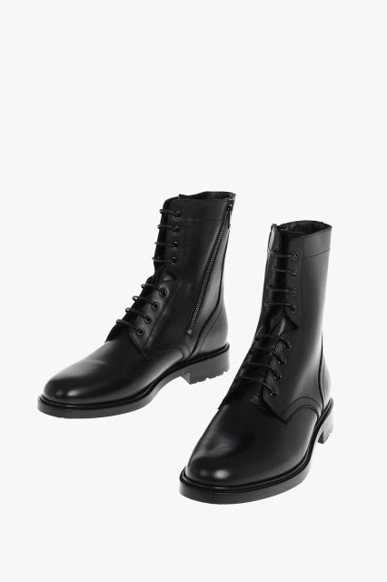 CELINE セリーヌ Black ブーツ 340363551C38NO メンズ INNER ZIP LACE-UP LEATHER COMBAT BOOTIES 【関税・送料無料】【ラッピング無料】