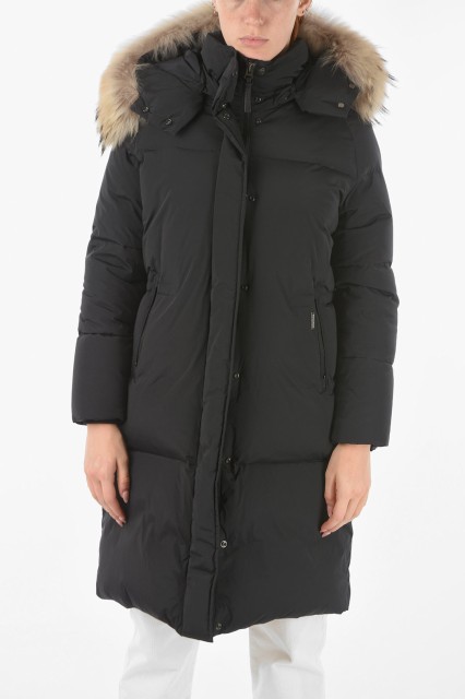 WOOLRICH ウールリッチ Black ジャケット COWWCPS2670PD40 100 レディース REAL FUR TRIMMING OVERSIZED ESTER DOWN JACKET 【関税・送料