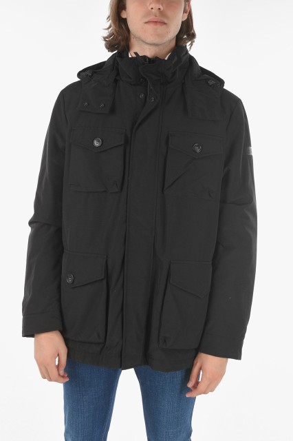 WOOLRICH ウールリッチ Black ジャケット COWOCPS2694PR10 100 メンズ REMOVABLE HOOD CAMOU FIELD UTILITY DOWN JACKET 【関税・送料無