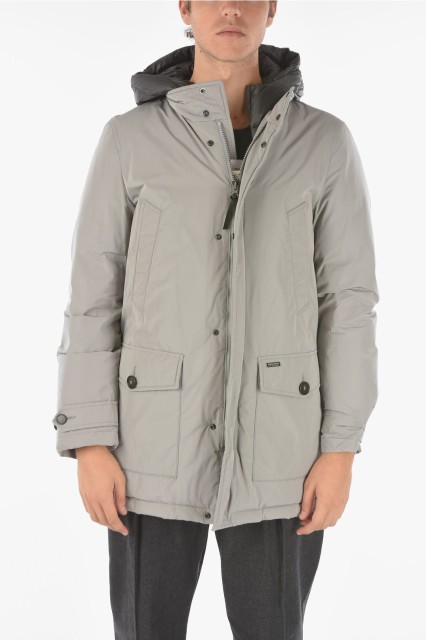 WOOLRICH ウールリッチ Gray ジャケット COWOCPS2747CF40 1606 メンズ HIDDEN CLOSURE DOWN JACKET WITH REMOVABLE HOOD 【関税・送料無