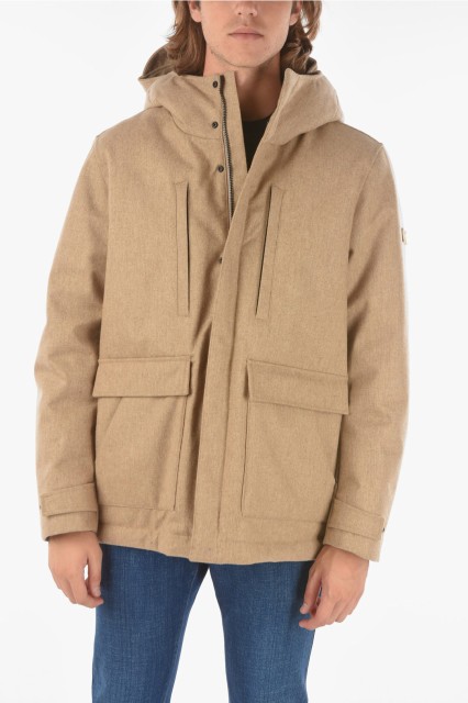 WOOLRICH ウールリッチ Beige ジャケット COWOCPS2704TE05 8704 メンズ MULTI-POCKETS TECH WOOL MOUNTAIN DOWN JACKET 【関税・送料無料