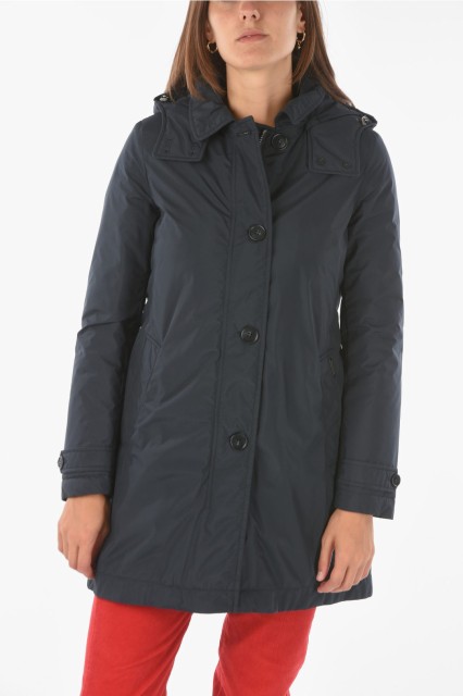 WOOLRICH ウールリッチ Blue ジャケット COWWLOW0005TN05 3989 レディース SOLID COLOR 2 POCKETS AMPERSAND DOWN JACKET WITH HOOD 【関