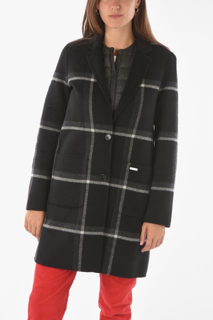 WOOLRICH ウールリッチ Fantasia a quadri, Nero ジャケット COWWCPS2619DF06 1564 レディース CHECKED PATTERNED BLAKE COAT WITH INNER