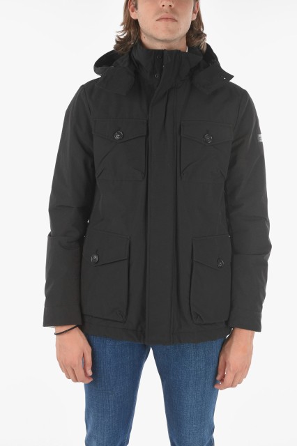 WOOLRICH ウールリッチ Black ジャケット COWOCPS2694PR10 777100 メンズ HIDDEN CLOSURE CAMOU FIELD UTILITY DOWN JACKET WITH REMOVAB