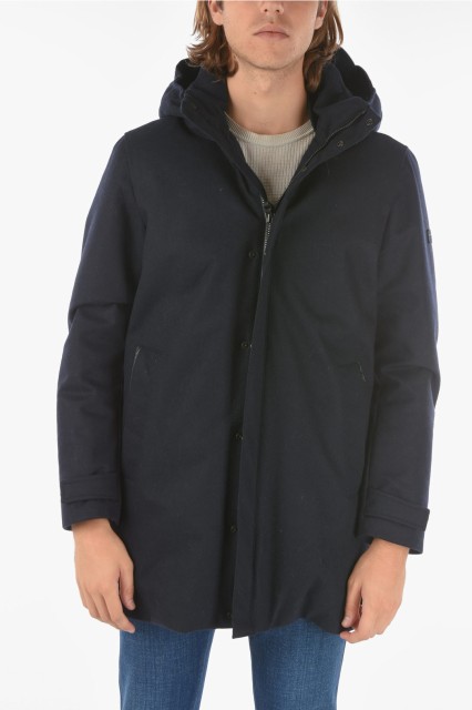 WOOLRICH ウールリッチ Blue ジャケット COWOCPS2703TE05 3989 メンズ HIDDEN CLOSURE TECH DOWN JACKET WITH REMOVABLE HOOD 【関税・送