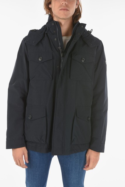 WOOLRICH ウールリッチ Blue ジャケット COWOCPS2694PR10 3989 メンズ REMOVABLE HOOD CAMOU FIELD UTILITY DOWN JACKET 【関税・送料無