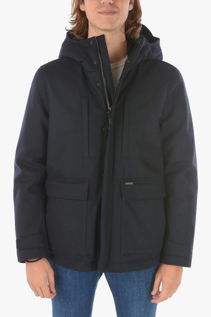 WOOLRICH ウールリッチ Blue ジャケット COWOCPS2704TE05 7773989 メンズ SOLID COLOR WOOL BLEND TECH MOUNTAIN DOWN JACKET 【関税・送